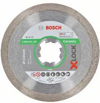 Bosch Diamanttrennscheibe für Fliesen in Silber Durchmesser: 110 mm - Bild 1