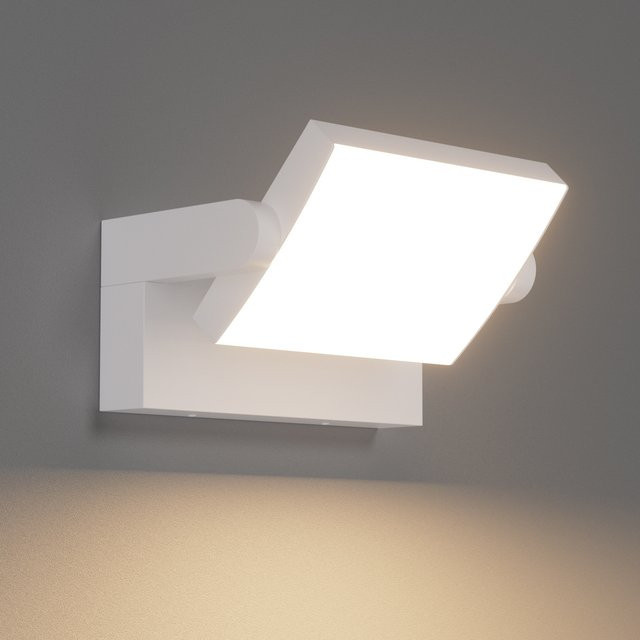 Klighten Außenlampe aus Aluminium und Metall mit 24W LED, IP65 wasserdicht, schwenkbares Panel, Farbe Weiß, warmweiß 3000K, modern für Garten und Terrasse - Bild 1