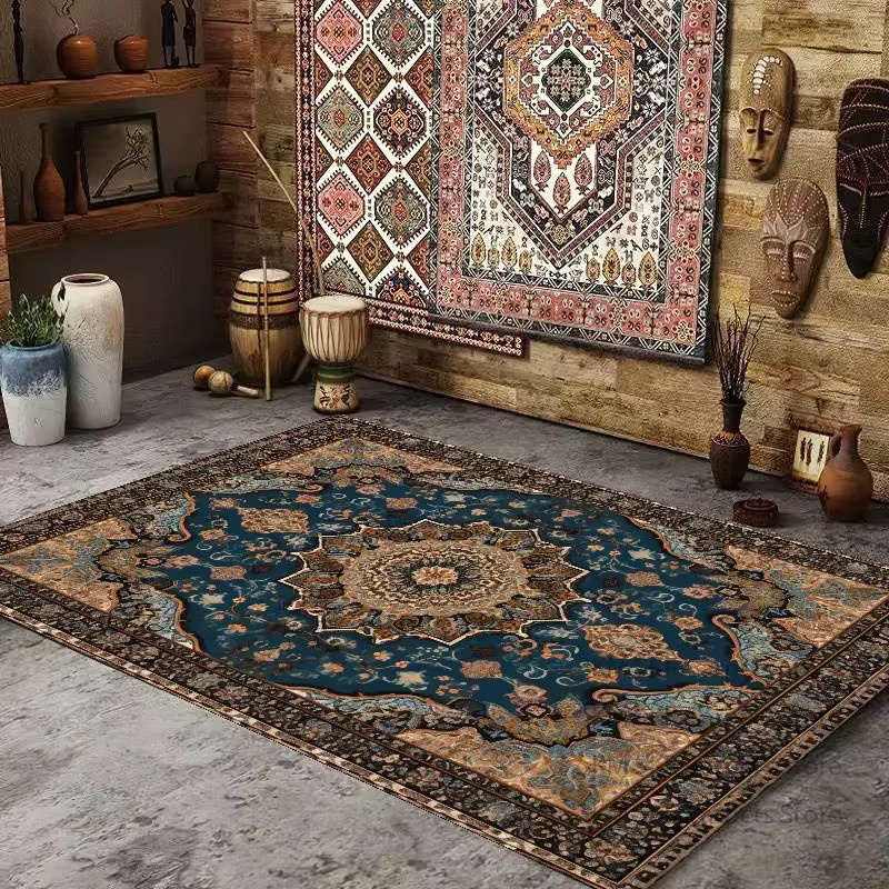 Waschbarer LYAHKAE Retro-Teppich im orientalischen Stil für Wohnzimmer und Schlafzimmer - Bild 1