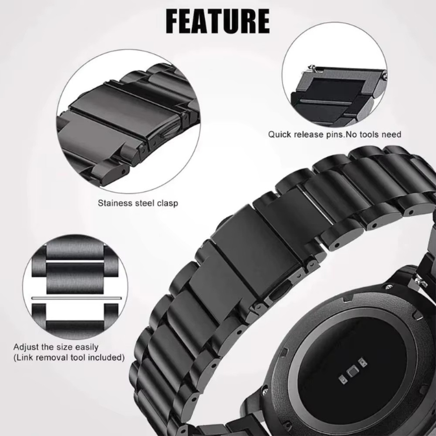 Uhrenarmband Edelstahl, 22 mm, Unisex - Bild 1