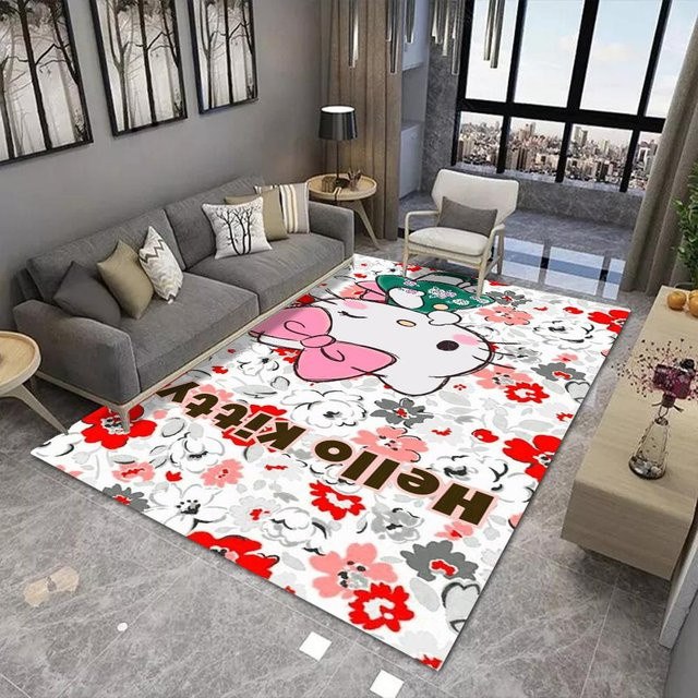 Miniso Sanrio Hello Kitty Teppich in Rosa, Waschbar, B/B: 50 x 80 cm - Bild 1