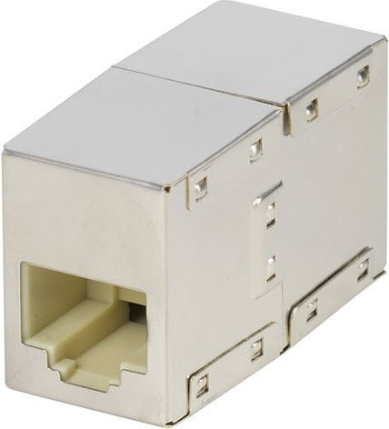Vivanco Netzwerk 1:1 Adapter RJ45 Ethernet LAN in Silber - Bild 1