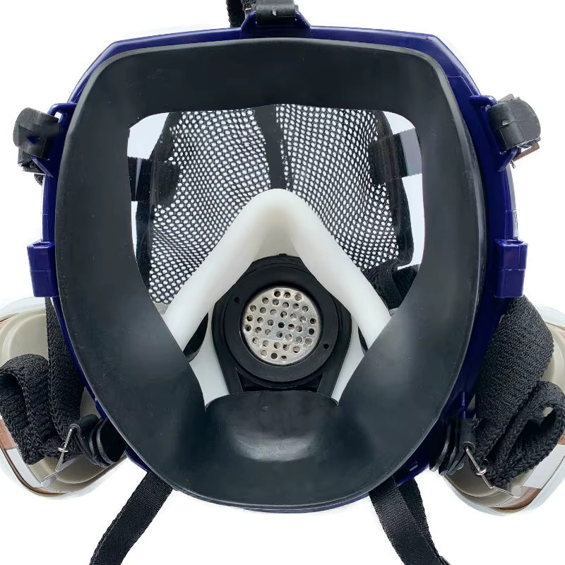 YAKSHA 27in1 Vollgesichts-Gasmaske mit Atemschutzfilter in Blau zum Schutz vor chemischen, biologischen und radioaktiven Kontaminationen sowie Staub - Bild 5
