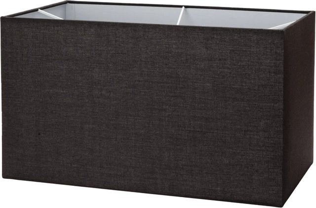 Orion Lightstyle Lampenschirm Rechteckig aus Stoff in Schwarz, B: 40 cm, T: 22 cm, H: 23 cm - Bild 1