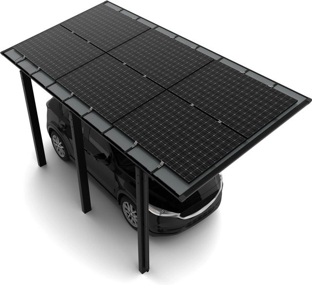 Ximax Solarcarport Linea Typ 110 in Schwarz aus Aluminium und Polycarbonat, Breite: 555,8 cm, Tiefe: 304 cm - Bild 1
