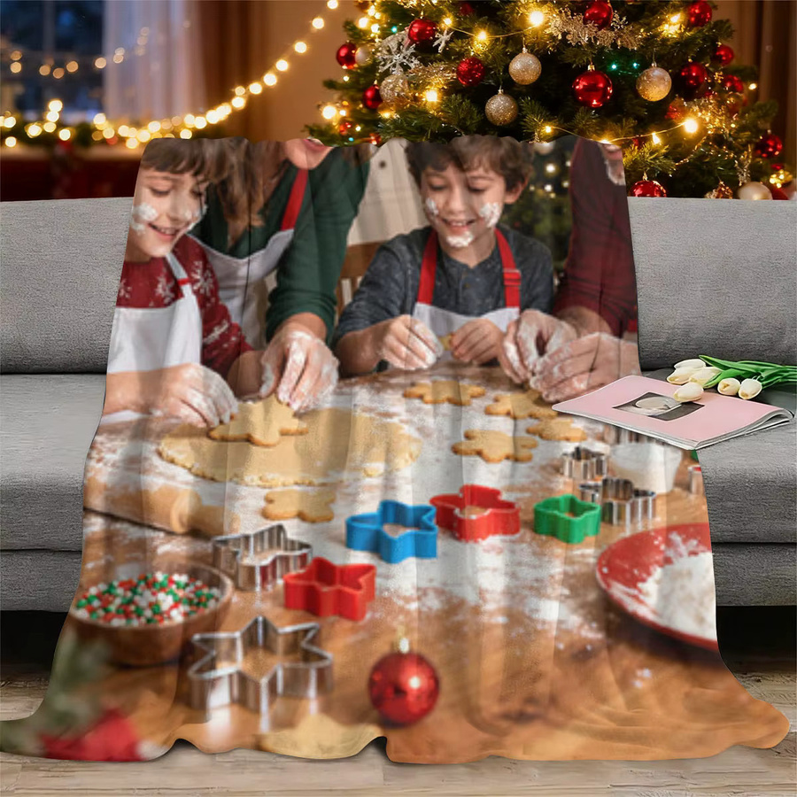Personalisierte Weihnachtsdecke To Witness Love and Give to Your Loved One von SRH, Flanell, Mehrfarbig - Bild 3