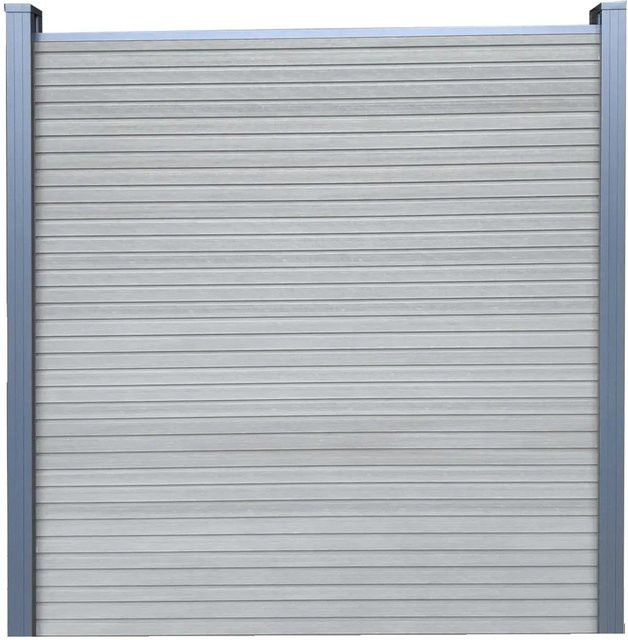 T & J Zaunlamellen-Set aus WPC in Silber, Breite: 175 cm, Höhe: 180 cm - Bild 1
