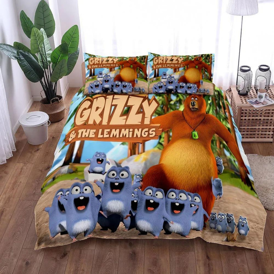 Grizzy Und Die Lemminge Bettwäsche-Set mit Bettbezug und Kissenbezug, EU King, B/H: 240 x 220 cm, 3-teilig - Bild 2
