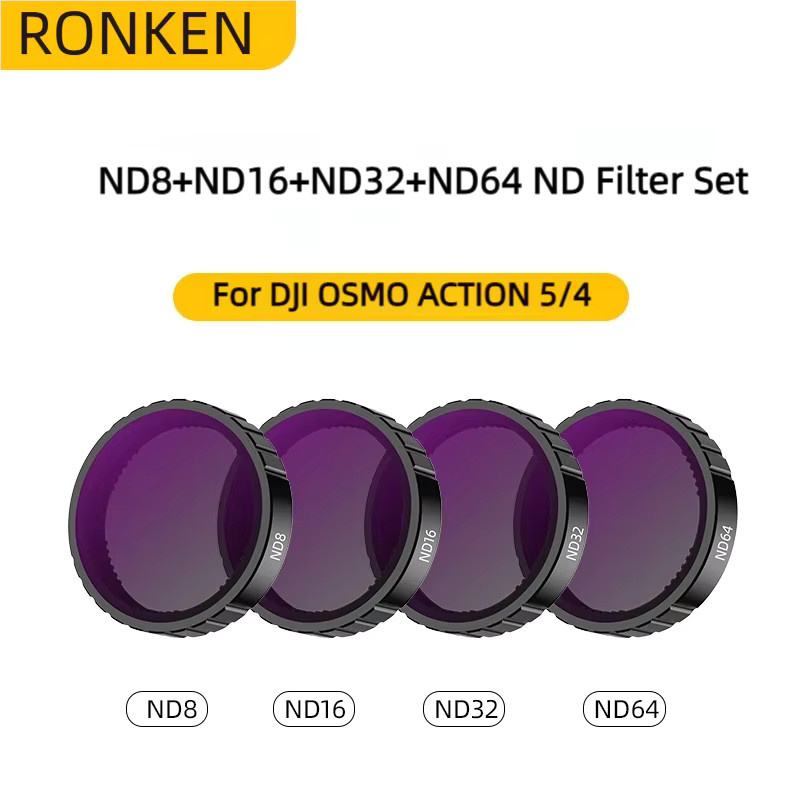 Ronkoen ND CPL Filter Set für DJI OSMO Action 4 und Action 5 Pro mit Aluminium Rahmen in Schwarz - Bild 5