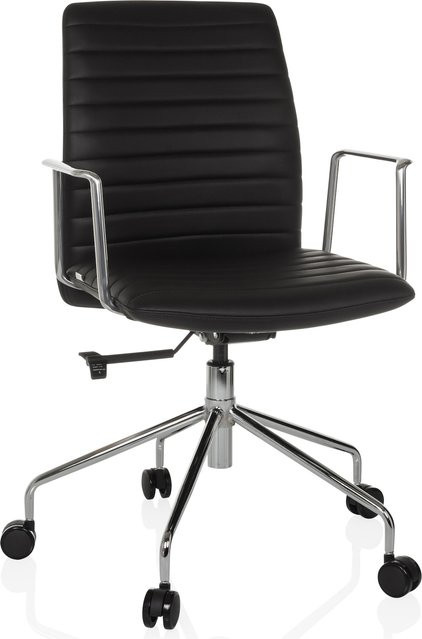 hjh OFFICE Luxus Chefsessel VEMONA 30 in Schwarz aus Kunstleder mit Armlehnen und Rollen - Bild 1
