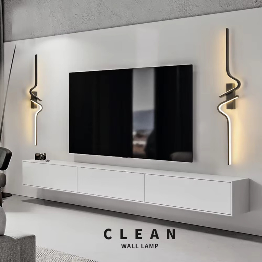 ASCELINA Moderne Minimalistische LED Wandleuchte mit integriertem LED Streifen für Schlafzimmer und Wohnzimmer - Bild 3