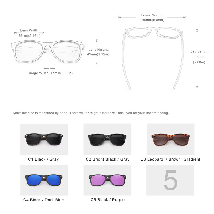 KINGSEVEN Sonnenbrille, Holz, Vollrand, braun, Unisex, polarisiert - Bild 3