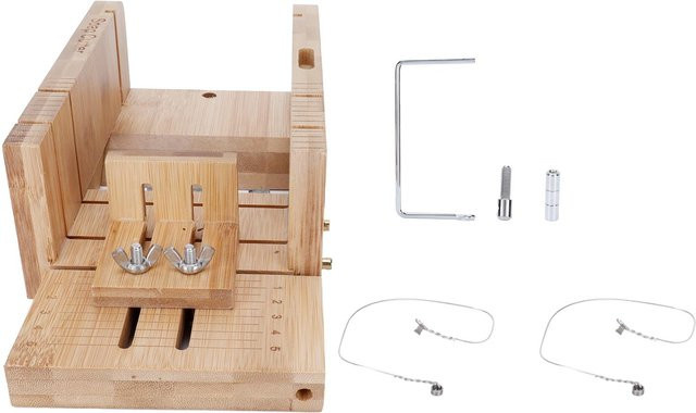 Verstellbarer Seifenschneider aus Bambus von TOMTOP JMS in Beige als DIY-Schneidewerkzeug für Seife und Brot - Bild 1
