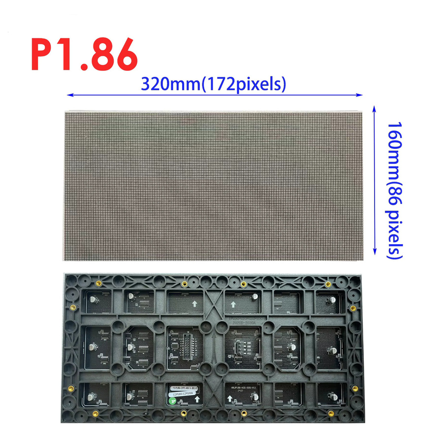 COREMAN LED-Modul Hub75 Indoor P1.86 Vollfarb Multicolor Schwarz B: 32 cm, H: 16 cm, 172 x 68 Pixel mit PWM-Chip-IC - Bild 2
