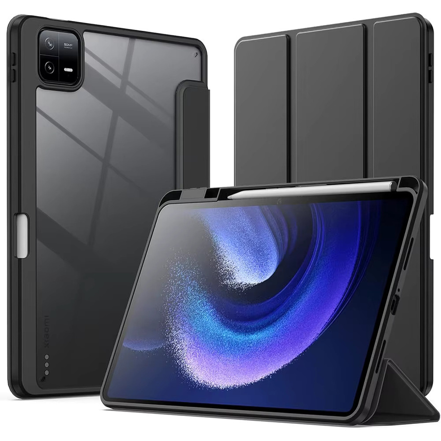 Stoßfeste Tablet-Hülle für Xiaomi Mi Pad 6 und Mi Pad 6 Pro (11 Zoll, Modell 2023) mit Stifthalter, Rückenständer und Auto Wake/Sleep Funktion in Pink oder Schwarz - Bild 6