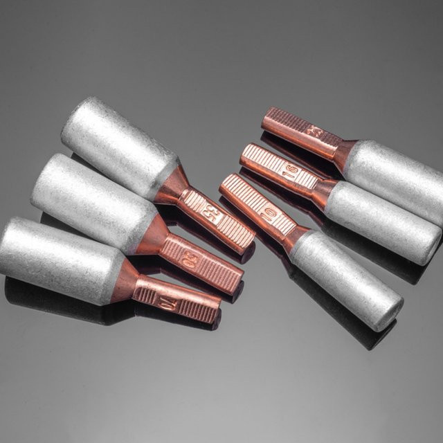 4er-Set GTLA Stromzähler-Anschlussklemmen aus Messing für 10-70mm2 Kabel in Silber - Bild 1