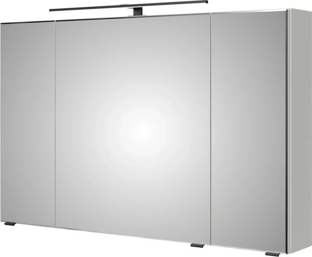 Pelipal Spiegelschrank Quantum 07 in Schneeweiß Glanz mit Breite: 110 cm, integrierter LED-Beleuchtung, Sensor-Schalter und Steckdose für Rasierer - Bild 1