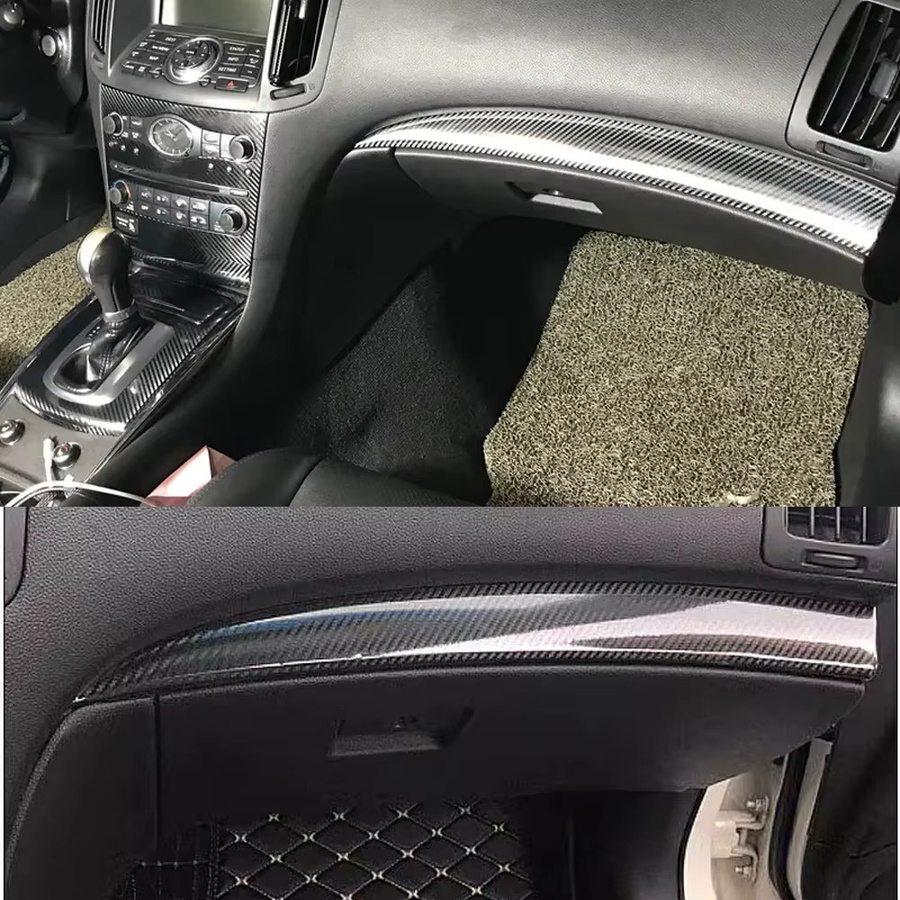 3D/5D Carbon Faser Auto Innen Mittelkonsole Aufkleber für Infiniti G37 G37S Coupé in Schwarz - Bild 3
