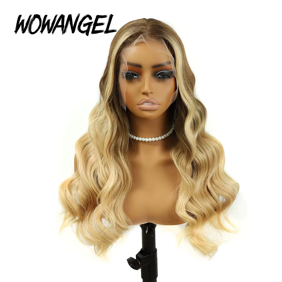 WOWANGEL Ombre Blonde Body Wave Echthaar Perücke, 13x6 HD Lace, Damen - Bild 2