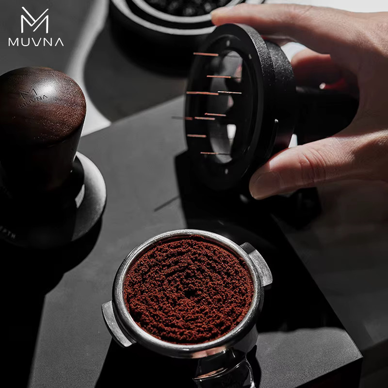 MUVNA Mantis WDT Verteilerwerkzeug Espressorrührer aus Edelstahl in Schwarz für 51 mm, 53 mm oder 58 mm Siebträger - Bild 5
