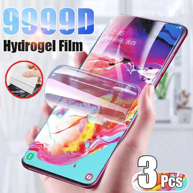 3 Stück transparente Hydrogelfolie Displayschutzfolien für Samsung Galaxy S23 Ultra, S22, S21 Ultra, S20, S10, S9, S8 Plus, Note 20, Note 10, Note 9, Note 8 Plus, FE - Bild 1