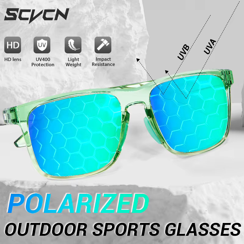 SCVCN Sonnenbrille, polarisiert, Vollrand, Kunststoff, Unisex - Bild 4