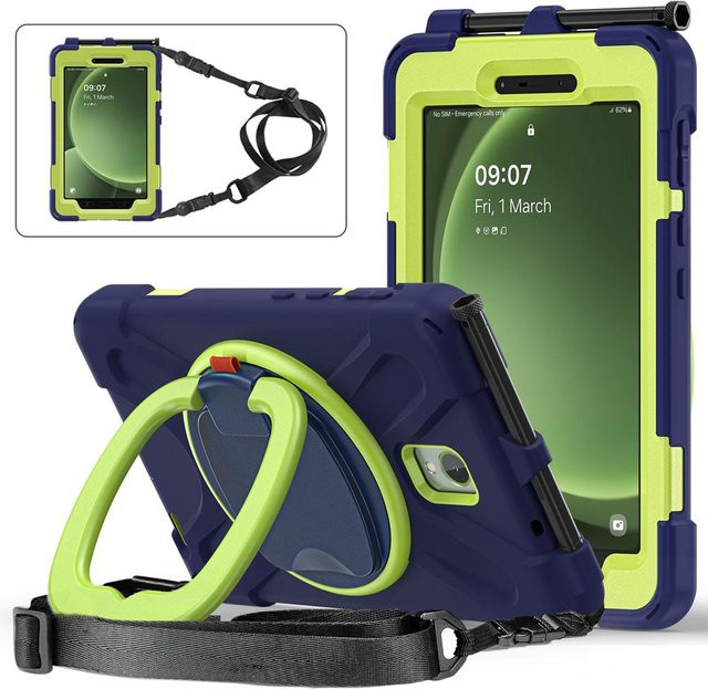 Stoßfeste Silikon und Hartschale Schutzhülle für Samsung Galaxy Tab Active 5 und Active 3 in Blau - Bild 1