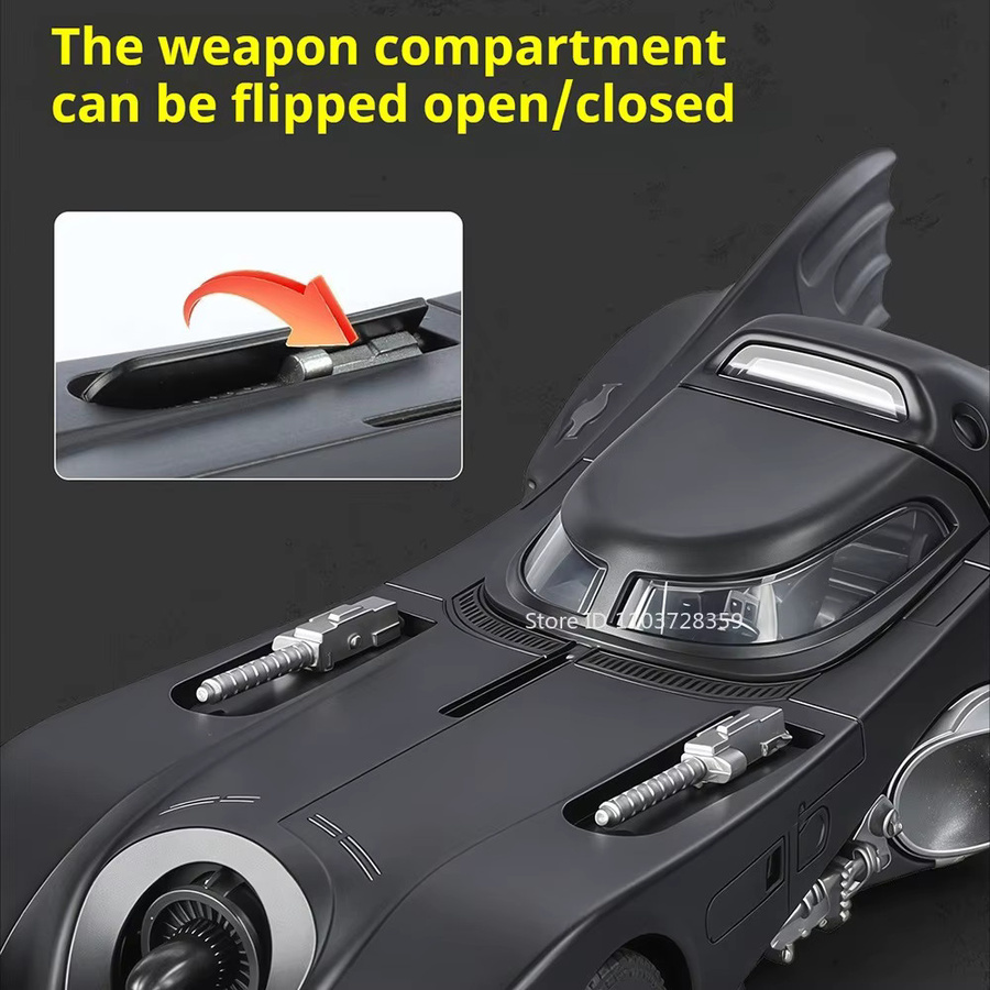 MAKEDA Batmobil 1989 Supercar, Modell Spielzeug, Maßstab 1:32, mit Licht und Sound - Bild 3