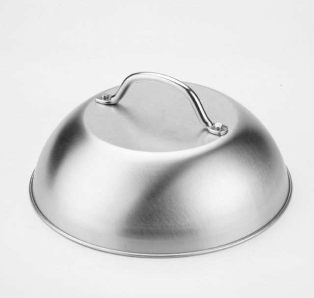 FEB.WIND Edelstahl Topfdeckel in Silber, runde Pfannenabdeckung zum Schmelzen von Käse für Küche und Camping - Bild 1