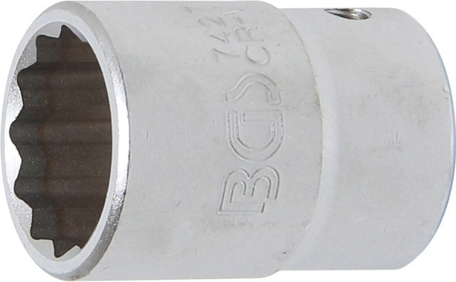 BGS Steckschlüssel Einsatz Zwölfkant mit 3/4 Zoll Innenvierkant und 27 mm Schlüsselweite in Silber - Bild 1