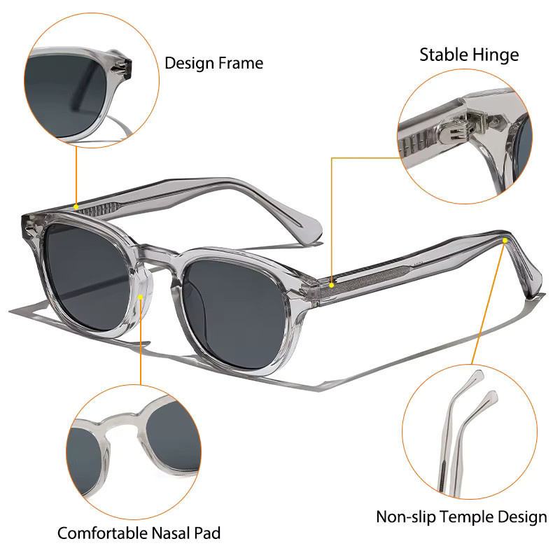 CATERSIDE Sonnenbrille Rund, Vollrand, Kunststoff, Unisex - Bild 4