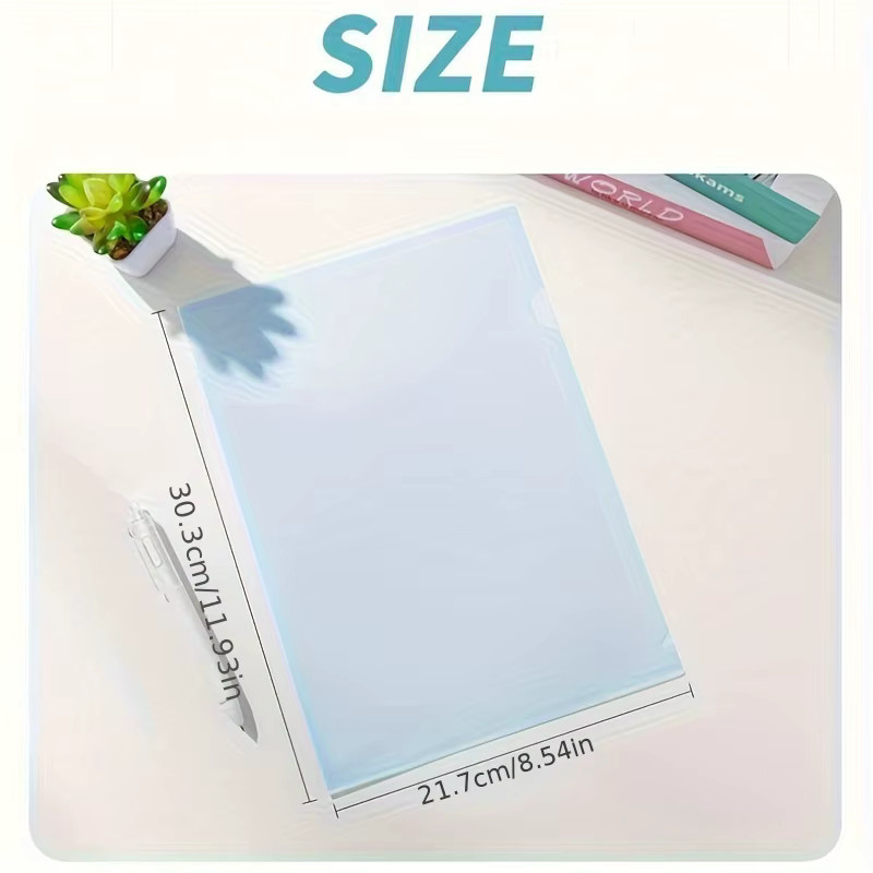 Morandi Color A4-Akten-Set, L-förmige Sortierhüllen und Aufbewahrungsordner aus Kunststoff, transparent Pink - Bild 2