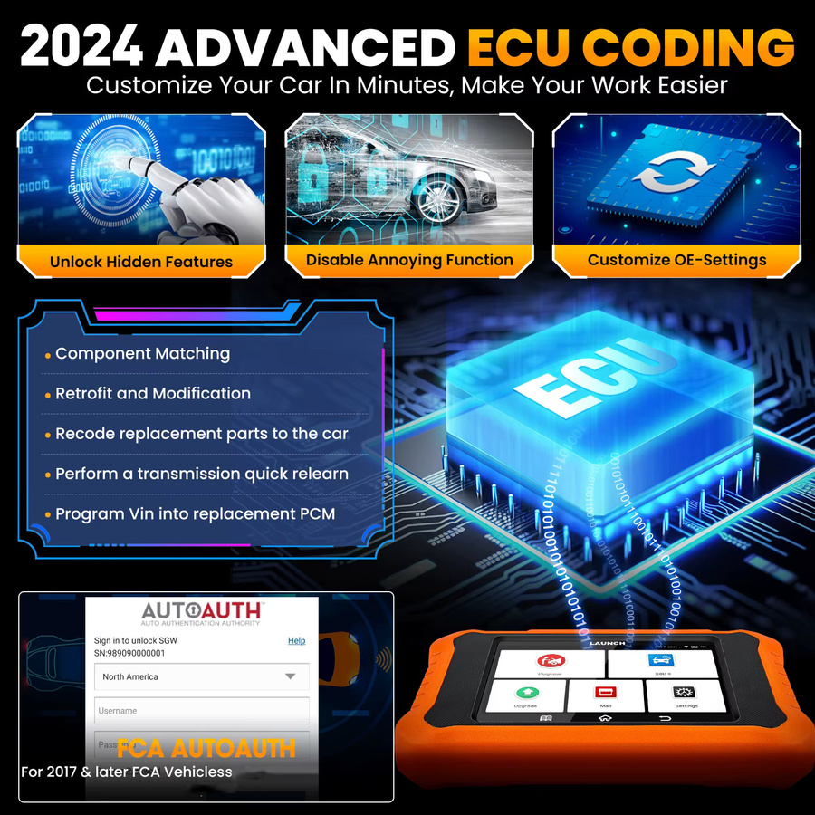 LAUNCH X431 Elite 2.0 Auto-Vollsystem-Diagnosetool mit OBD2-Scanner, aktiven Tests und ECU-Codierung - Bild 3