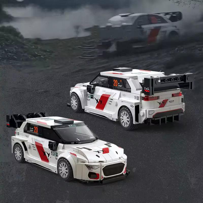 Xturboman Deutschland Sportwagen Champion Rallye-Rennwagen A3 Sportback, Baustein-Set, 1:24 Maßstab, ab 3 Jahre - Bild 2