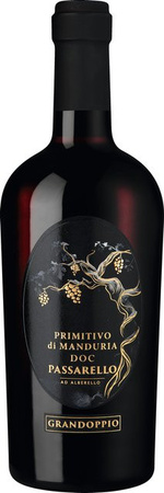 Passarello Grandoppio Primitivo, Primitivo di Manduria DOC, Primitivo, lieblich, 2024, Rotwein, 0,75 l