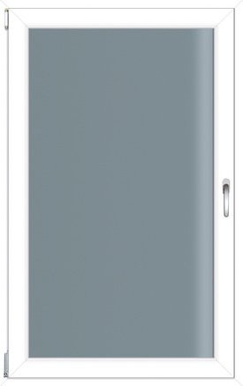 RORO Kunststoff-Fenster KOMFORT B70 in Weiss mit Klarglas, Breite: 75 cm, Höhe: 135 cm - Bild 1