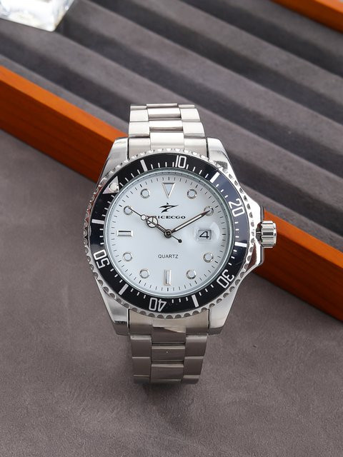 RICECGO Armbanduhr Quarz, Edelstahl, Schwarz, Herren, Datum - Bild 1