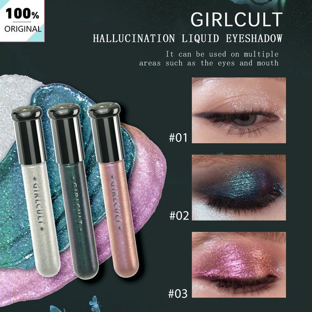 Girlcult Halluzination Flüssiger Lidschatten, Creme, Metallic, Unisex - Bild 1