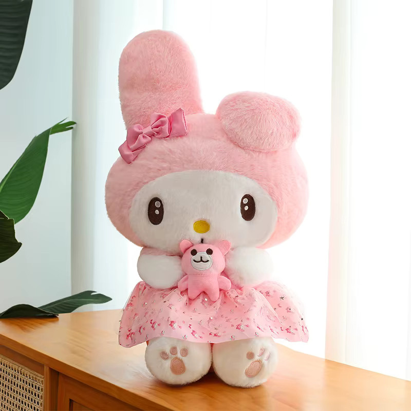 Sanrio My Melody und Kuromi Plüschkissen Rosa, 45 cm - Bild 3