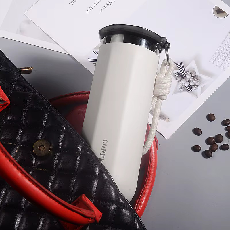 Vakuumisolierter Reisebecher aus Edelstahl in Blau, doppelwandiger Kaffeetasse mit 350 ml Fassungsvermögen - Bild 3