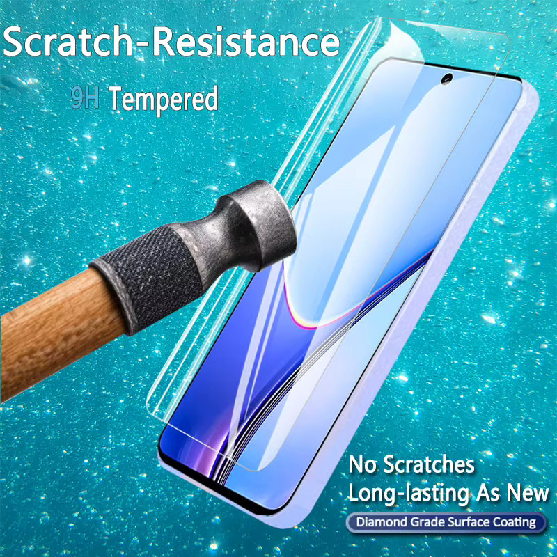 Displayschutzfolie aus gehärtetem Glas für Realme V50, V50s und 50s, transparent, kratzfest und fingerabdruckarm, 1–4 Stück - Bild 3