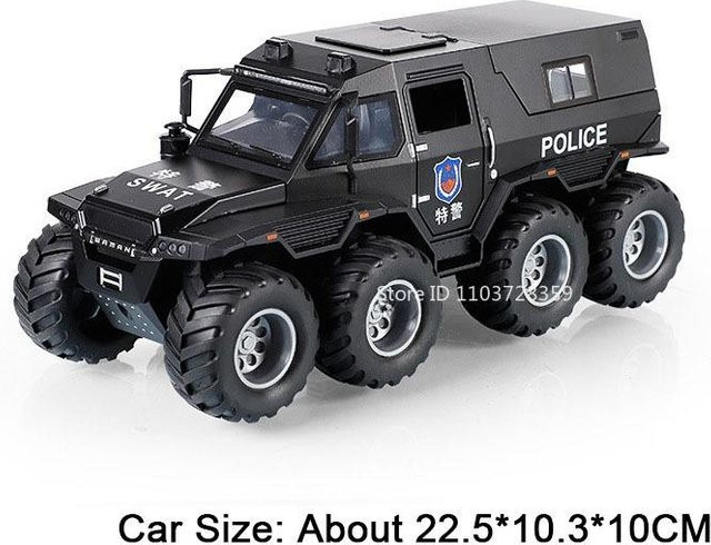 Linyi Toy Car Avtoros Shaman Polizeiauto, Modell, 1:24, mit Licht und Sound, ab 14 Jahren - Bild 1
