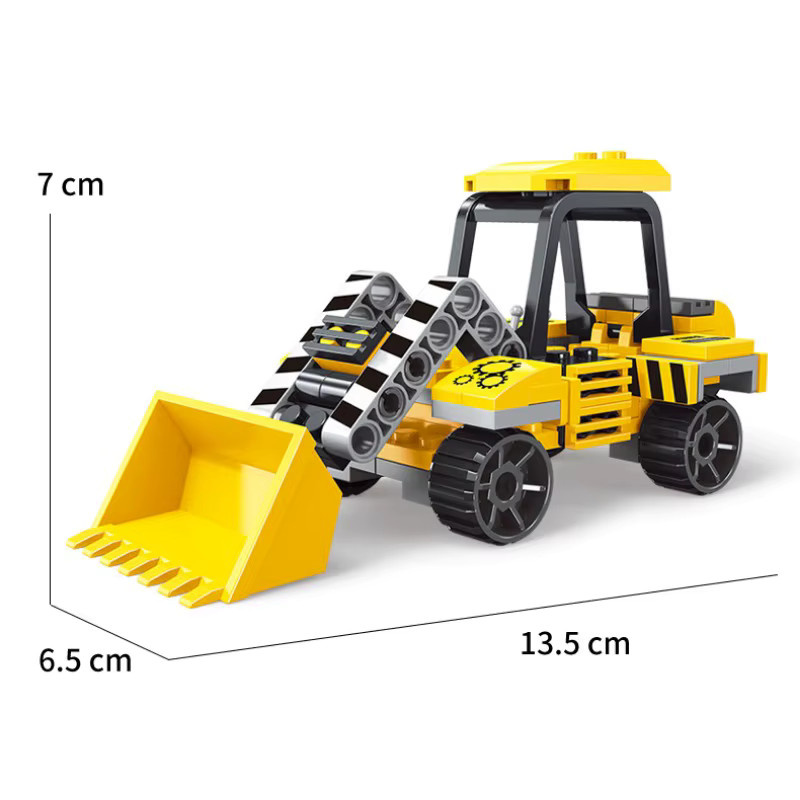 Mitty Städtische Technik Transport-Serie Bulldozer Schlamm-LKW Betonmischer, Modell-Set, Fahrzeuge - Bild 3