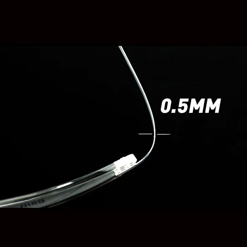 Meeshow Korrektionsbrille, randlos, rechteckig, Titan, silber, Unisex - Bild 4