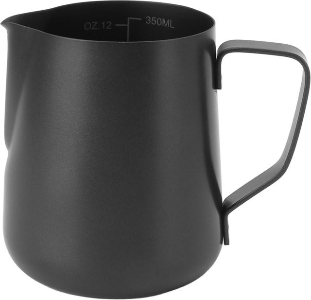 Milchaufschäumkännchen CosyHome aus 304 Edelstahl in Schwarz mit Skala - Bild 1