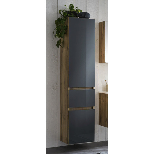 HELD MÖBEL Seitenschrank Helsinki in Grau mit Glastüren, Breite: 40 cm, Höhe: 180 cm, Tiefe: 35 cm - Bild 2
