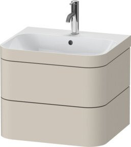 Duravit Möbelwaschtisch-Unterschrank Happy D.2 Plus in Tau Matt mit 2 Schubkästen, B: 57,5 cm, T: 49 cm - Bild 1