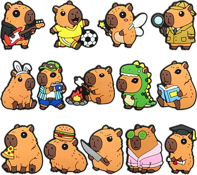 Lanxi League Schuhcharms Capybara, PVC, Kinder - Bild 1