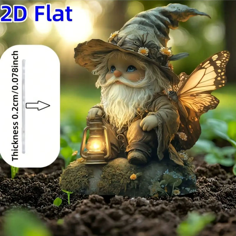 Klassische Elfenfigur mit Schmetterlingsflügeln in Mehrfarbig als Dekoration für Haus und Garten - Bild 2