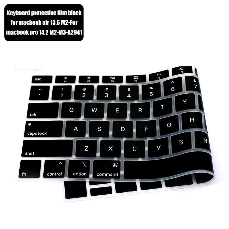 AKABEILA Silikon Tastaturabdeckung kompatibel mit MacBook Air 13.6 M4 und MacBook Pro 13 14 15 16 M3 M2 - Bild 3
